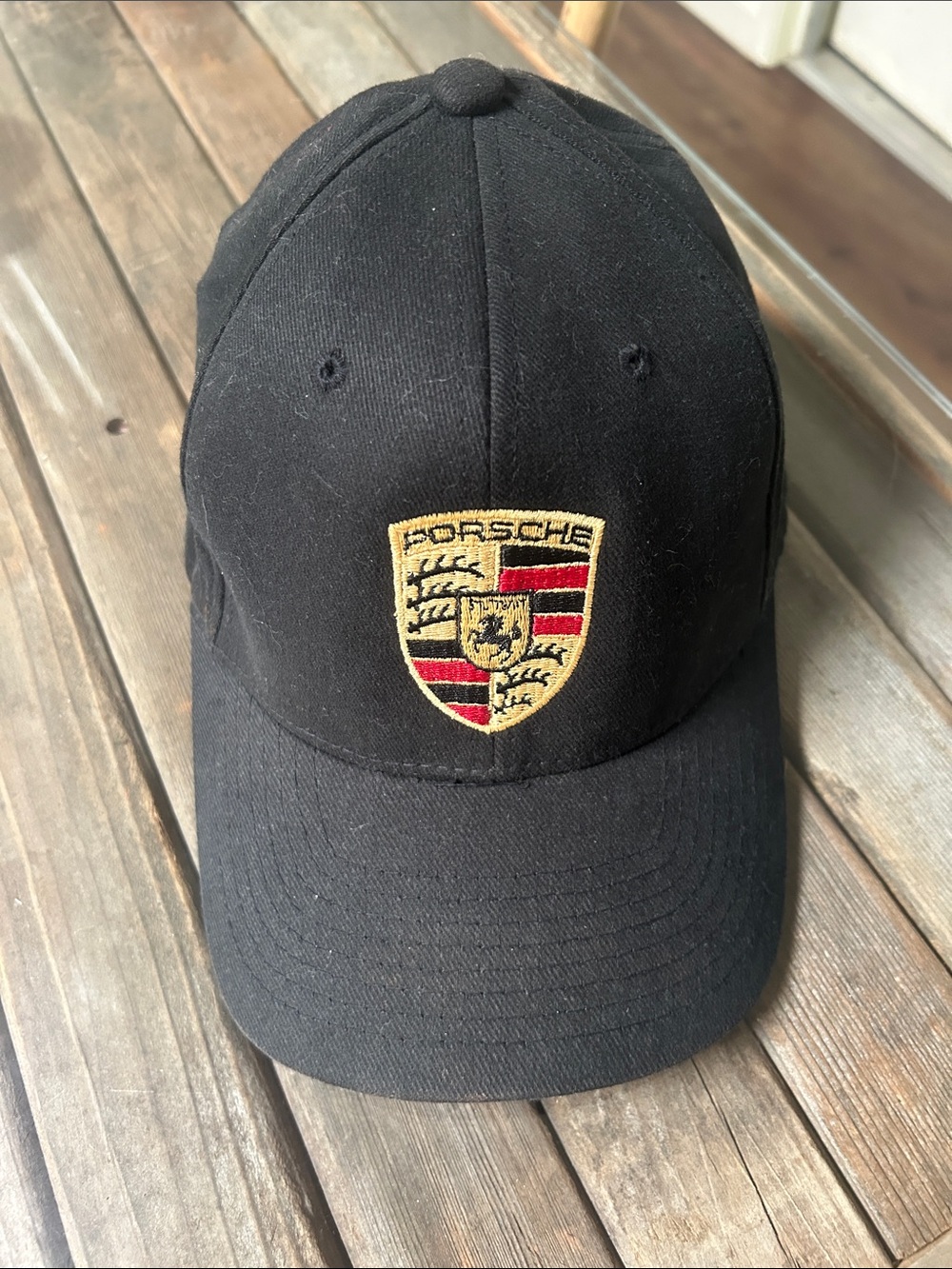 Porsche Design Black Baseball Cap with Embroidered Crest